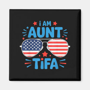 Womens I Am Aunt Tifa Tee  Magnet
