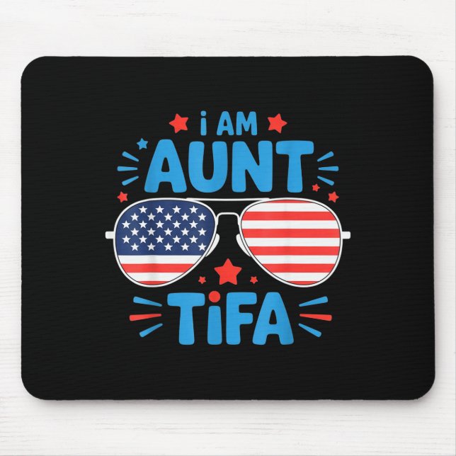 Womens I Am Aunt Tifa Tee  Mouse Pad (Front)