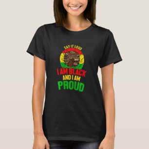 Womens I Am Black And I Am Proud History Afro Afri T-Shirt