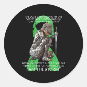 Womens I Am Storm Non Hodgkins Lymphoma Christian  Classic Round Sticker