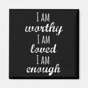 Women's I Am Worthy Motivational Christian Magnet