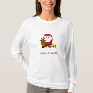 Women's I Believe in Santa Hoodie T-Shirt