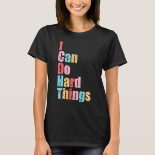 Womens I Can Do Hard Things Vest Workout Summer Ca T-Shirt