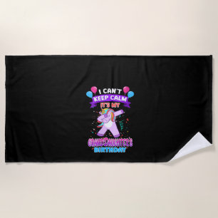 Womens I Cant Keep Calm Its My Granddaughter Birth Beach Towel