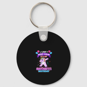 Womens I Cant Keep Calm Its My Granddaughter Birth Key Ring