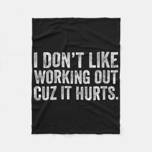Womens I Dont Like Working Out Cuz It Hurts V-neck Fleece Blanket