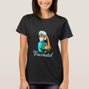 Womens I Got Vaccinated Pro Vaccine Nurse Doctor T-Shirt