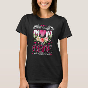 Womens I Have 2 Titles Mum & Nene Grandma Leopard  T-Shirt