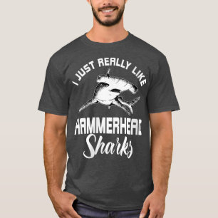Womens I Just Really Like Hammerhead Sharks VNeck  T-Shirt