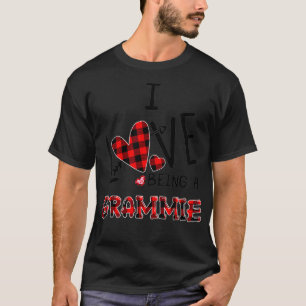 Womens I Love Being A GRAMMIE Cute Hearts Gifts T-Shirt