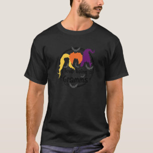 Womens I Love Being A Gramms Halloween Bat Witch T-Shirt
