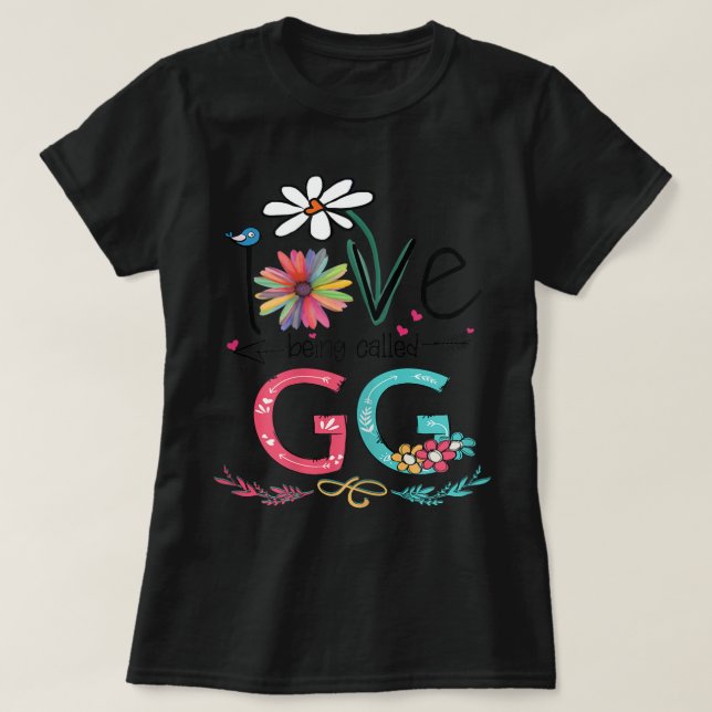 Womens I Love Being Called Gg Sunflower Mother's D T-Shirt (Design Front)