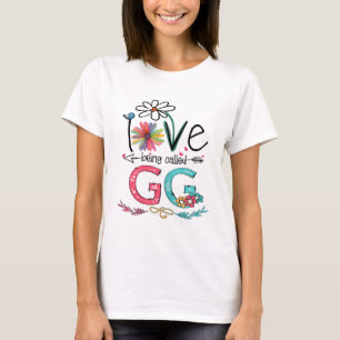 Womens I Love Being Called Gg Sunflower Mothers Da T-Shirt