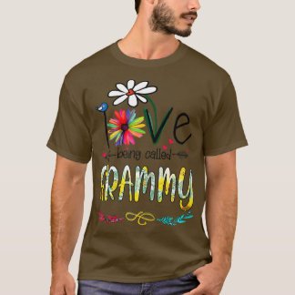Womens I Love Being Called Grammy Sunflower Mother T-Shirt