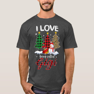 Womens I Love Being Called Grandma Nana Gigi Snowm T-Shirt