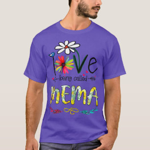 Womens I Love Being Called Mema Sunflower Mothers T-Shirt