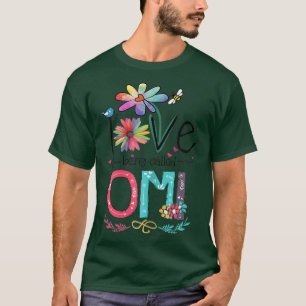 Womens I Love Being Called Omi Sunflower Mothers D T-Shirt