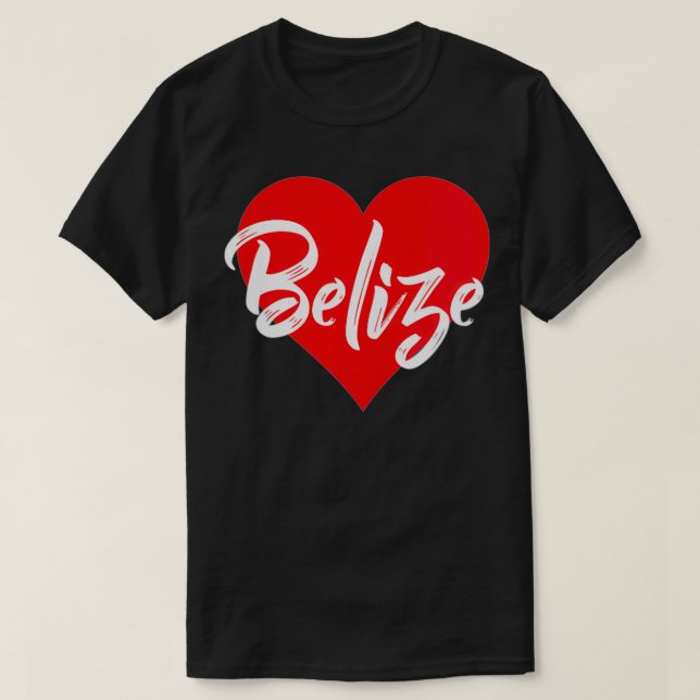 Womens I Love Belise Tshirt Belizean Lover Gift Fo (Design Front)