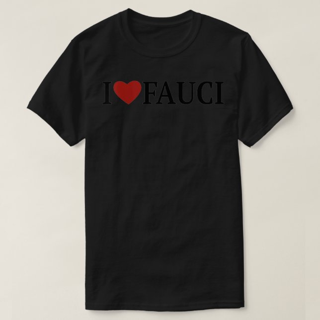 Womens I Love Fauci Heart Funny Meme Science VNeck T-Shirt (Design Front)