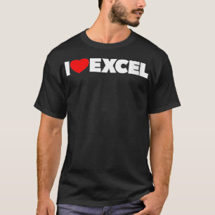 Womens I Love Heart Excel VNeck  T-Shirt