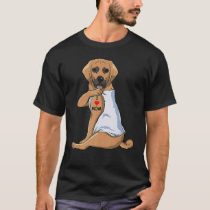 Womens I Love Mum Tattoo Puggle Mum Dog Women T-Shirt