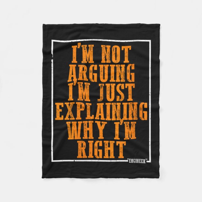 Womens I’m Not Arguing I’m Just Explaining Why I’m Fleece Blanket (Front)