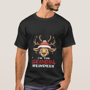 Womens I m The Grandma Reindeer Funny Family Chris T-Shirt