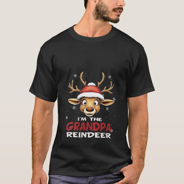 Womens I m The Grandpa Reindeer Funny Family Chris T-Shirt (Front)