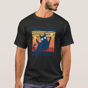 Womens I Need A Beer Right Meow Cat Tops Summer Dr