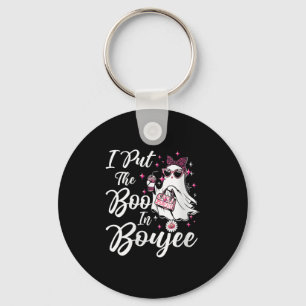 Womens I Put The Boo In Boujee Ghost Funny Nk Leop Key Ring