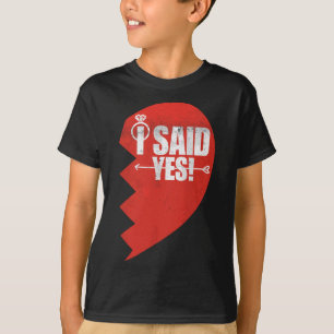 Womens I Said Yes Wedding Engagement Announcement T-Shirt