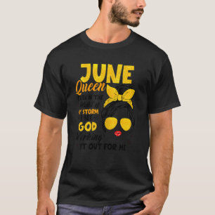 Womens I See God June Birthday Christian Mother's T-Shirt