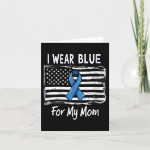 Womens I Wear Blue For Mom Type One Diabetes Aware Card