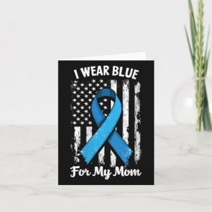 Womens I Wear Blue For My Mum Diabetes Awareness M Card