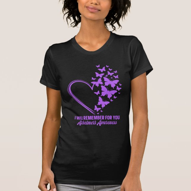 Women's I Will Remember For You Alz. Awareness Tee (Front)