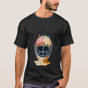 Womens Ice Cream Baseball Catcher Mask Sports Fans T-Shirt