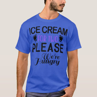 Womens Ice Cream Expecting Mom Pregnancy T-Shirt