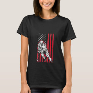 Womens Ice Hockey Goalie Usa Flag Hockey Player St T-Shirt