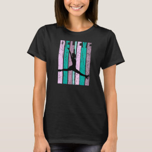 Womens Ice Skater Skating Figure Skate Vintage Gre T-Shirt
