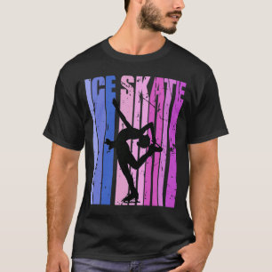 Womens Ice Skating Birthday Ice Skatings Retro Ska T-Shirt