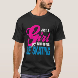 Womens Ice Skating Girl Who Glides With Grace And T-Shirt