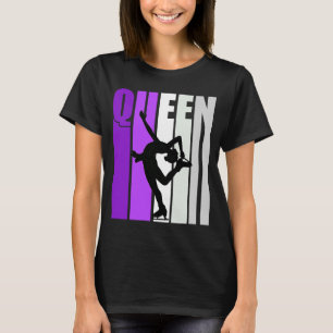 Womens Ice Skating Queen Mauve Birthday Competitio T-Shirt