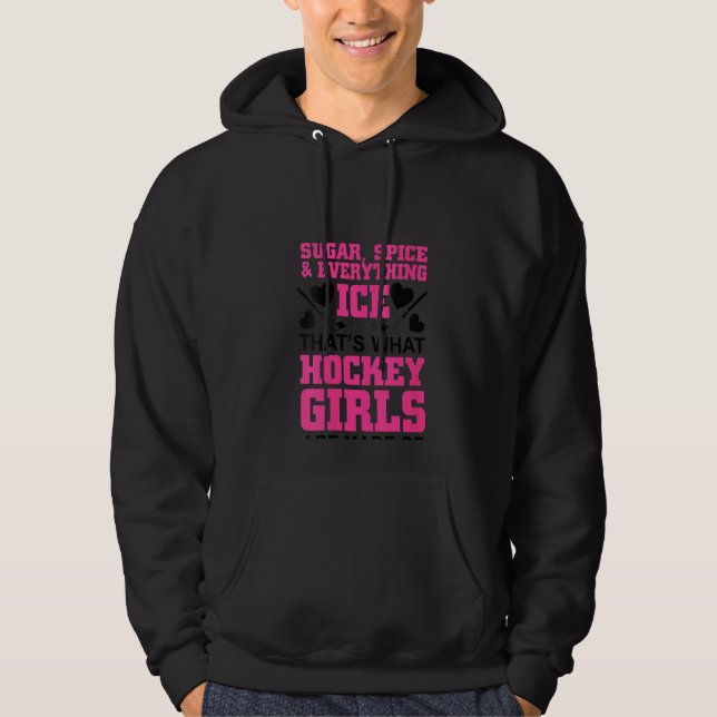 Womens Icehockey Ice Hockey Girl Hoodie (Front)