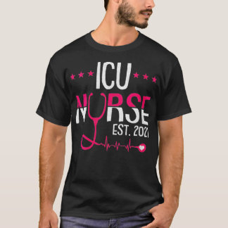 Womens ICU Nurse Est 2021 Registered Nursing RN Gr T-Shirt