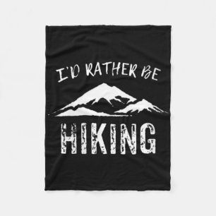 Womens I'd Rather Be Hiking V-neck  Fleece Blanket