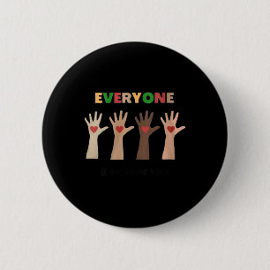 Womens Idaho Teacher Everyone Is Welcome Here Fist 6 Cm Round Badge
