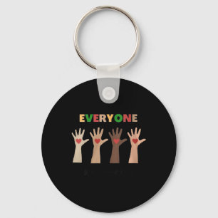Womens Idaho Teacher Everyone Is Welcome Here Fist Key Ring