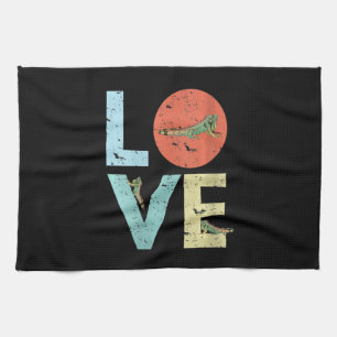 Womens Iguana Lover Gift Iguana Mum Dad Reptile Tea Towel