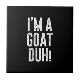 Womens Im A Goat Duh! Costume Gift Ceramic Tile