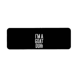 Womens Im A Goat Duh! Costume Gift Return Address Label